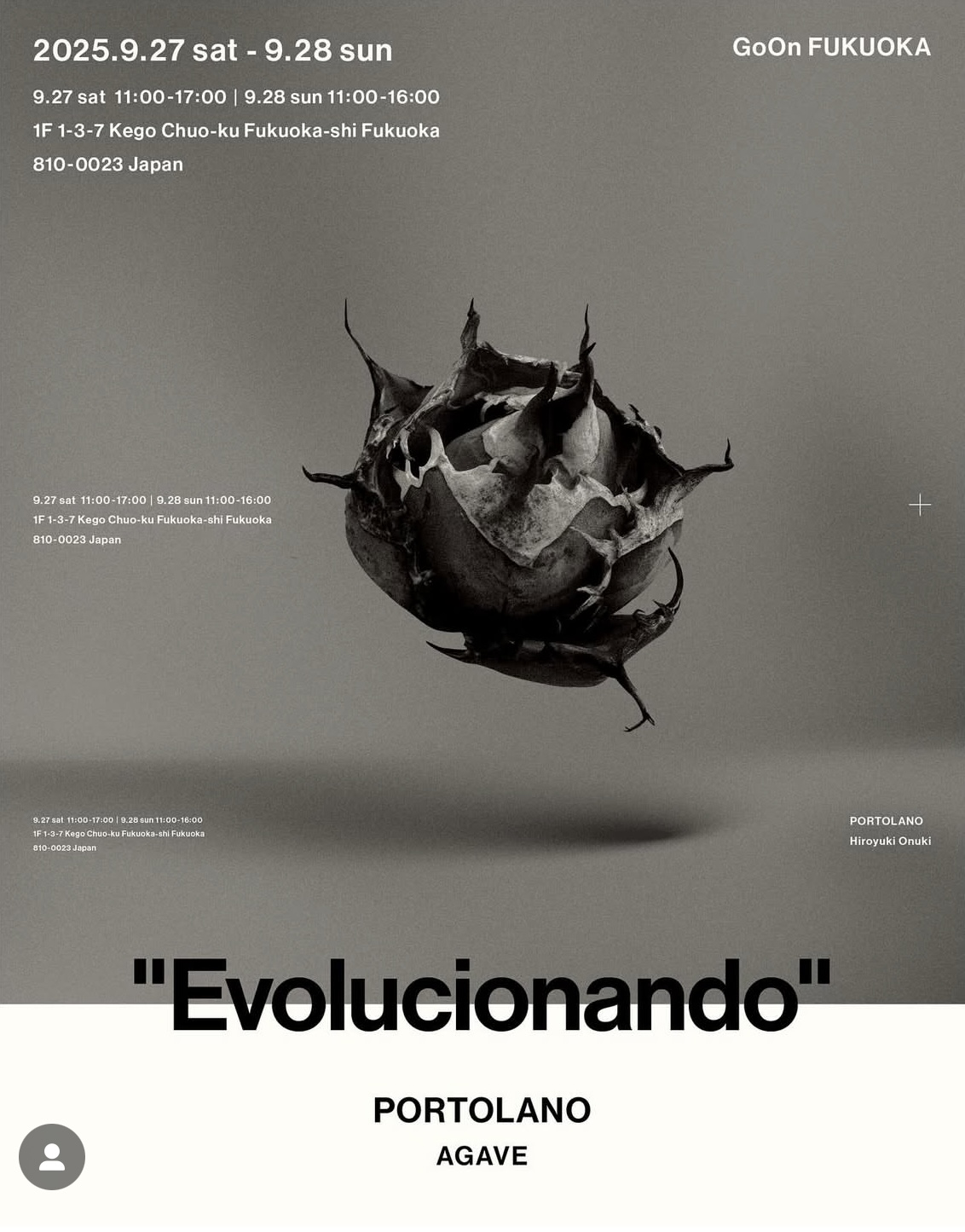 Portolano “Evolucionando” Hiroyuki Onuki Exhibition
